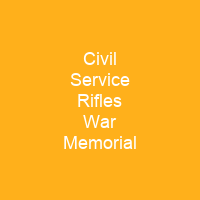 Civil Service Rifles War Memorial