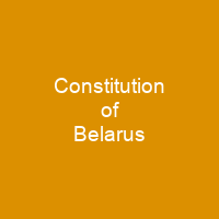 Constitution of Belarus