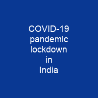COVID-19 pandemic lockdown in India