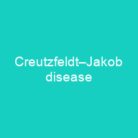 Creutzfeldt–Jakob disease