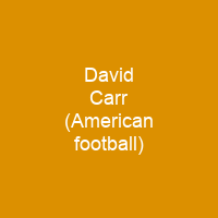 David Carr (American football)