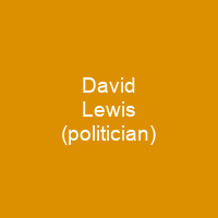 David Lewis (politician)