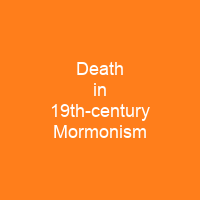 Death in 19th-century Mormonism