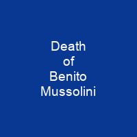 Death of Benito Mussolini
