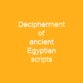 Decipherment of ancient Egyptian scripts