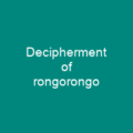 Decipherment of rongorongo