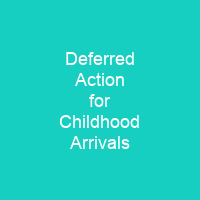 Deferred Action for Childhood Arrivals
