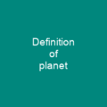 Definition of planet