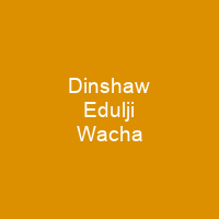 Dinshaw Edulji Wacha