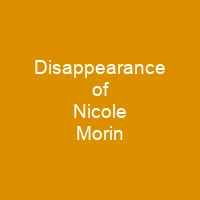 Disappearance of Nicole Morin