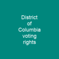 District of Columbia voting rights