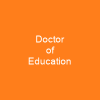 Doctor of Education