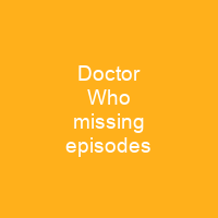 Doctor Who missing episodes