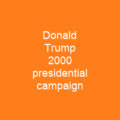 Donald Trump 2000 presidential campaign