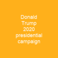 Donald Trump 2020 presidential campaign