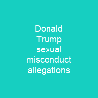 Donald Trump sexual misconduct allegations