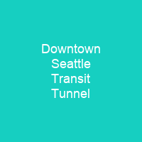 Downtown Seattle Transit Tunnel