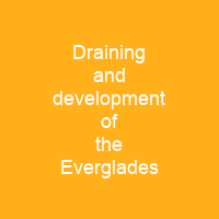 Draining and development of the Everglades