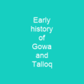 Early history of Gowa and Talloq