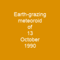 Earth-grazing meteoroid of 13 October 1990