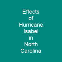Effects of Hurricane Isabel in North Carolina