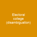 Electoral college (disambiguation)