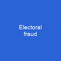 Electoral fraud