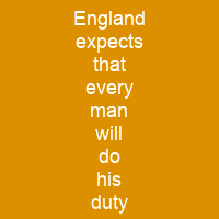 England expects that every man will do his duty