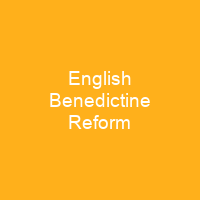 English Benedictine Reform