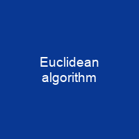 Euclidean algorithm