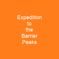 Expedition to the Barrier Peaks