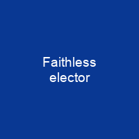 Faithless elector