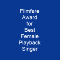 Filmfare Award for Best Female Playback Singer