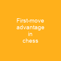 First-move advantage in chess