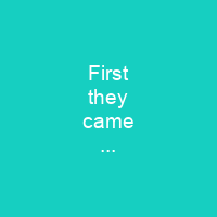 First they came ...
