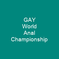 GAY World Anal Championship