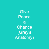 Give Peace a Chance (Grey's Anatomy)