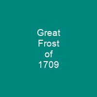 Great Frost of 1709