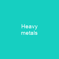 Heavy metals