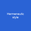 Hermeneutic style