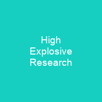 High Explosive Research
