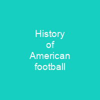 History of American football