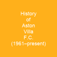 History of Aston Villa F.C. (1961–present)