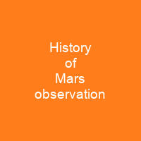 History of Mars observation