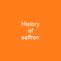 History of saffron
