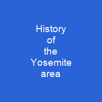 History of the Yosemite area