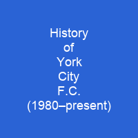 History of York City F.C. (1980–present)