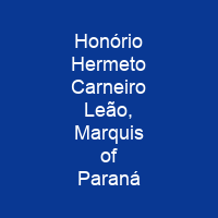 Honório Hermeto Carneiro Leão, Marquis of Paraná