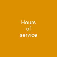 Hours of service