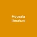 Hoysala literature
